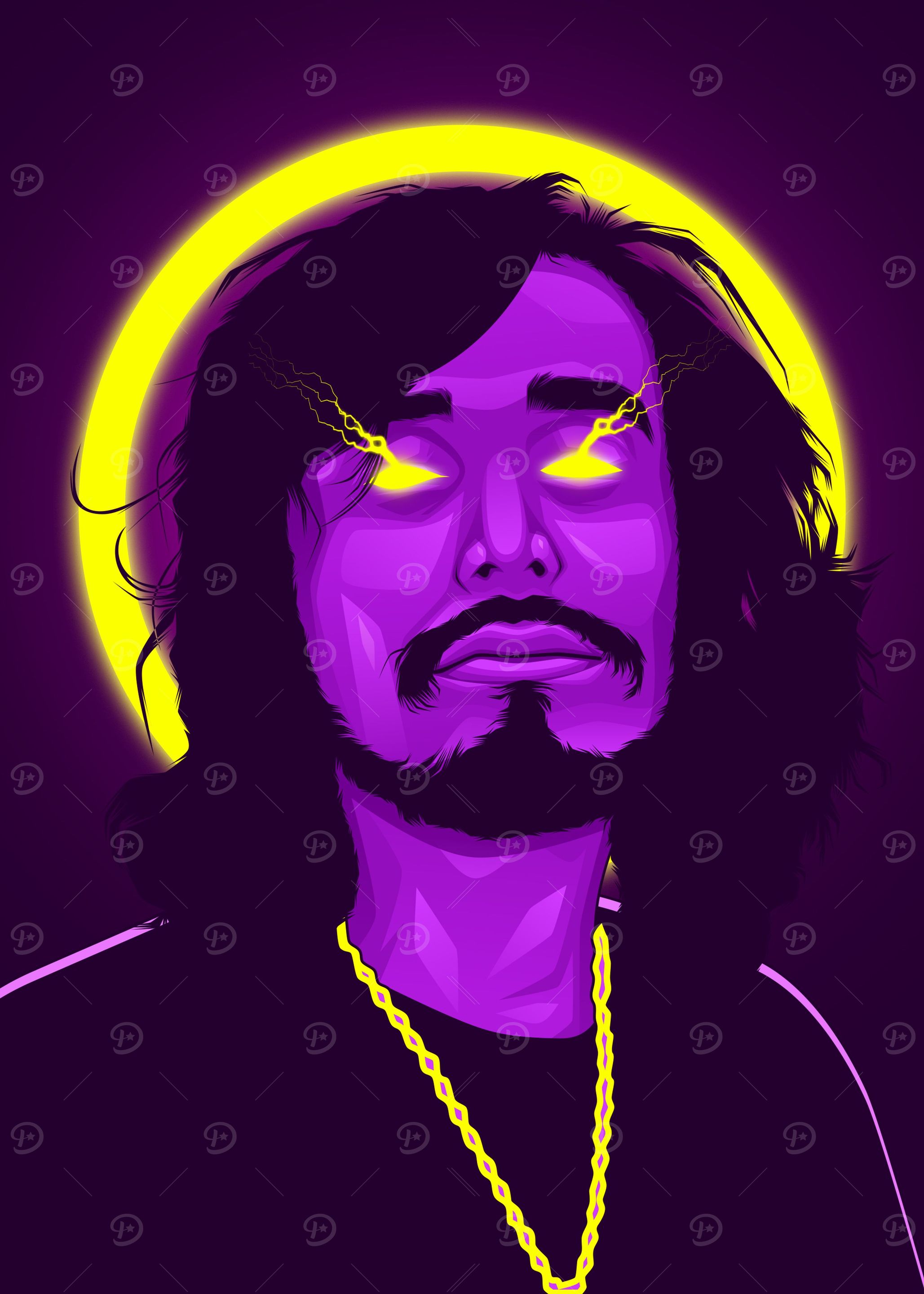 Kevin Pouya Neon Rapper