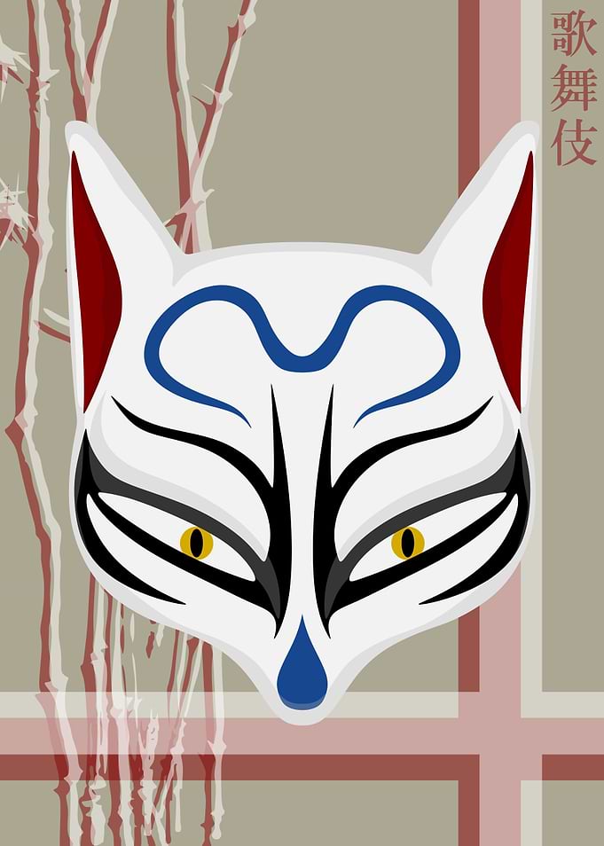 Kabuki Mask Rice Paper 54