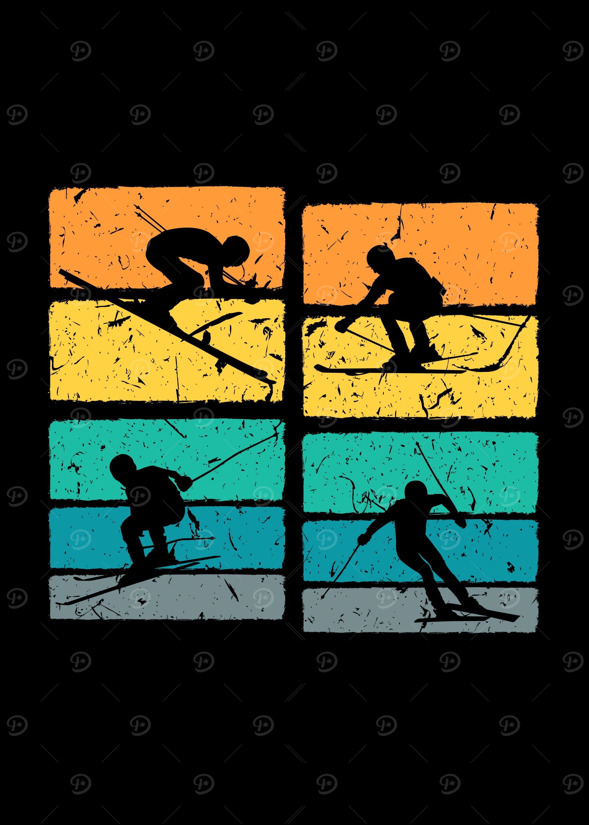 Vintage Skiing Retro Ski