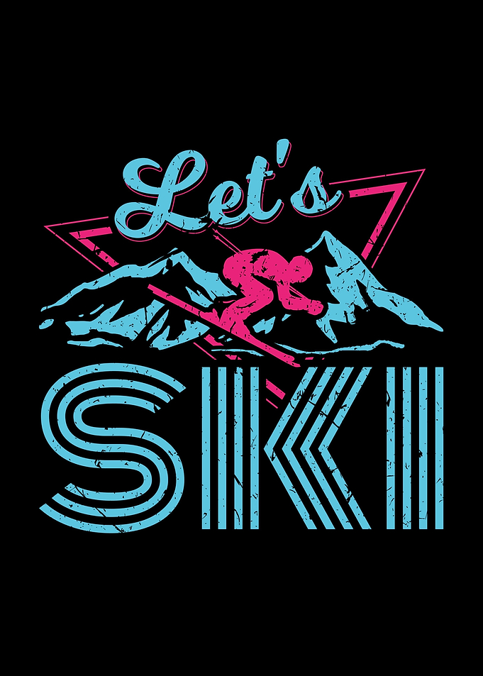 Skiing 80s Lets Ski Retro