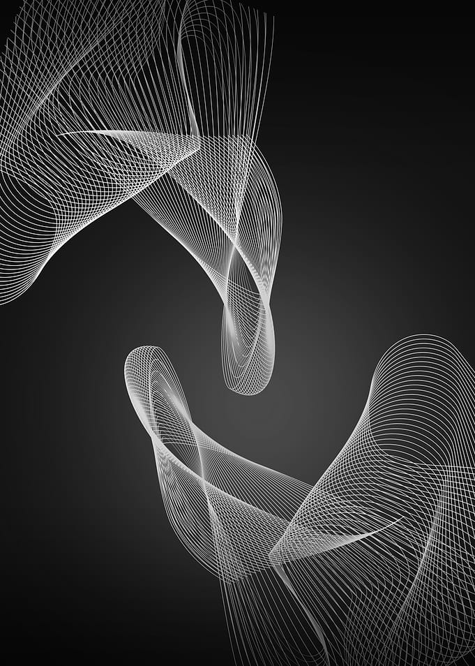 Black white abstract shape