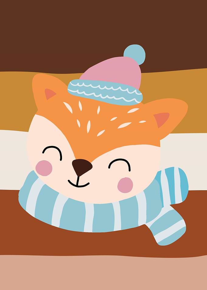 Cute Winter Fox