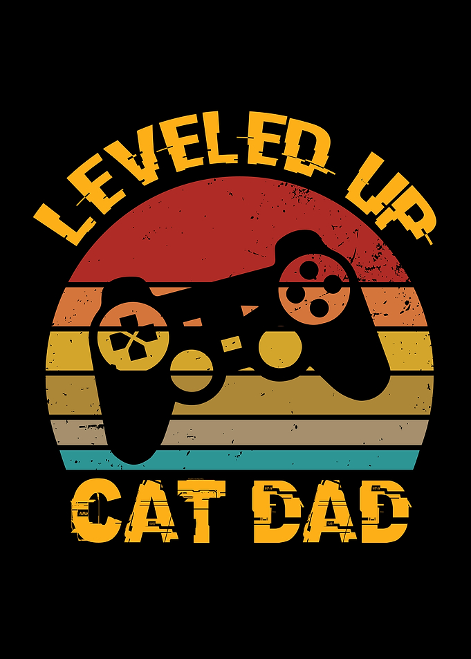 Leveled Up Cat Dad Cat