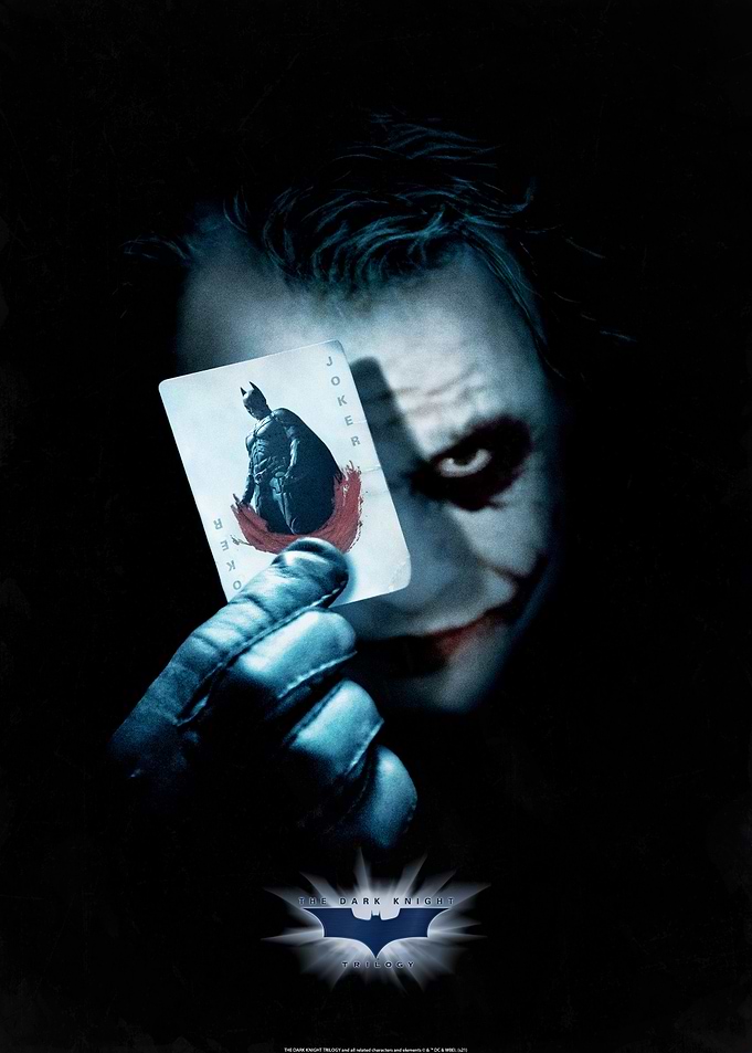 Joker with Batman card