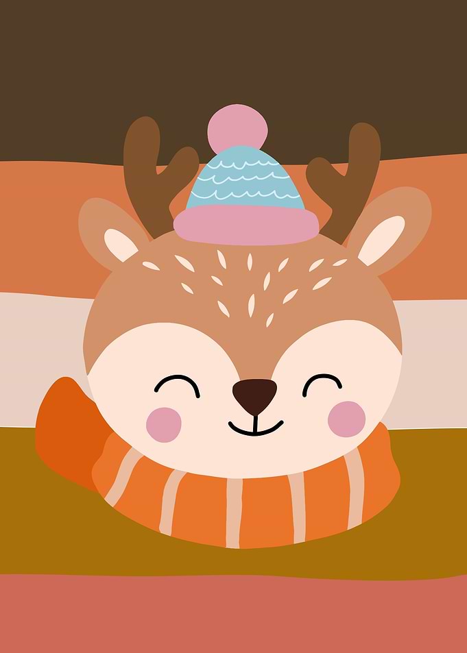 Cute Winter Deer