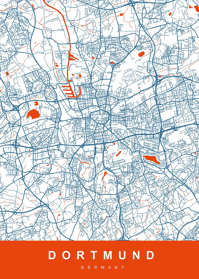 DORTMUND Map GERMANY