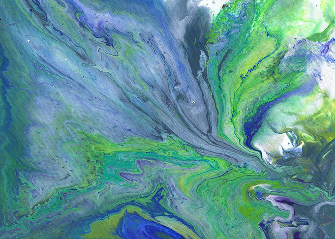 The blue river