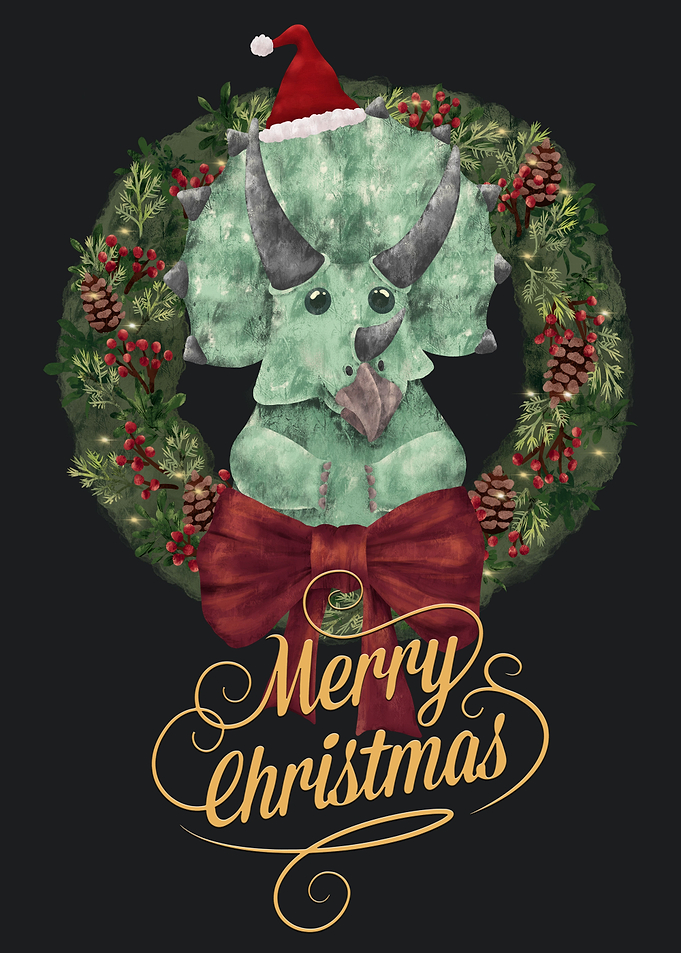 Merry Xmas Triceratops