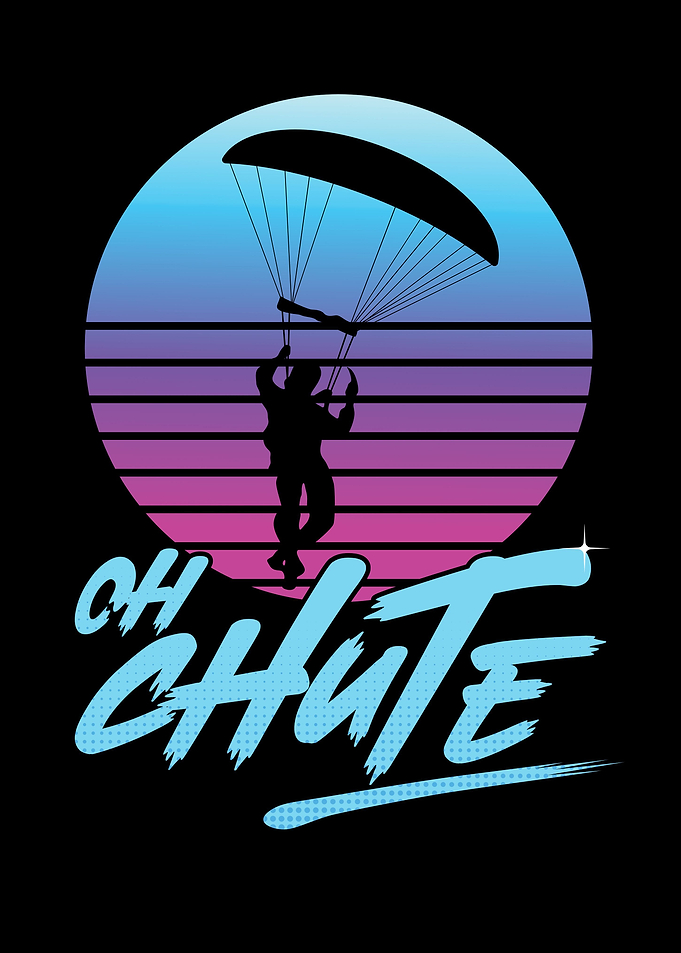 Oh Chute Retro Skydiver