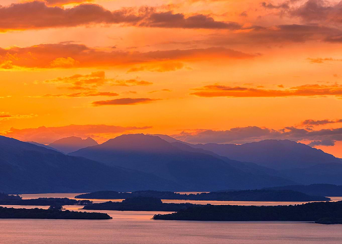 Sunset from mountain view