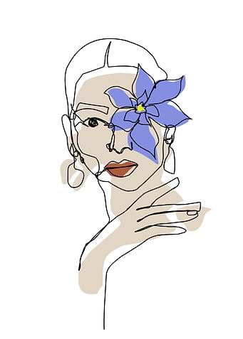 woman with flower