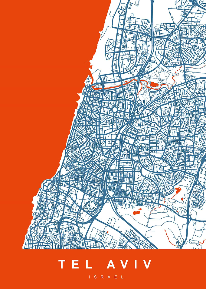 TEL AVIV Map ISRAEL