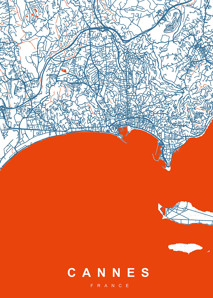 CANNES Map FRANCE