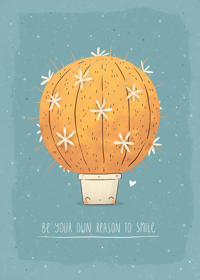 Cute Smiling Cactus
