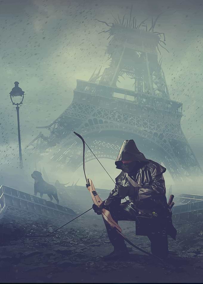 Archer in destroyed Paris