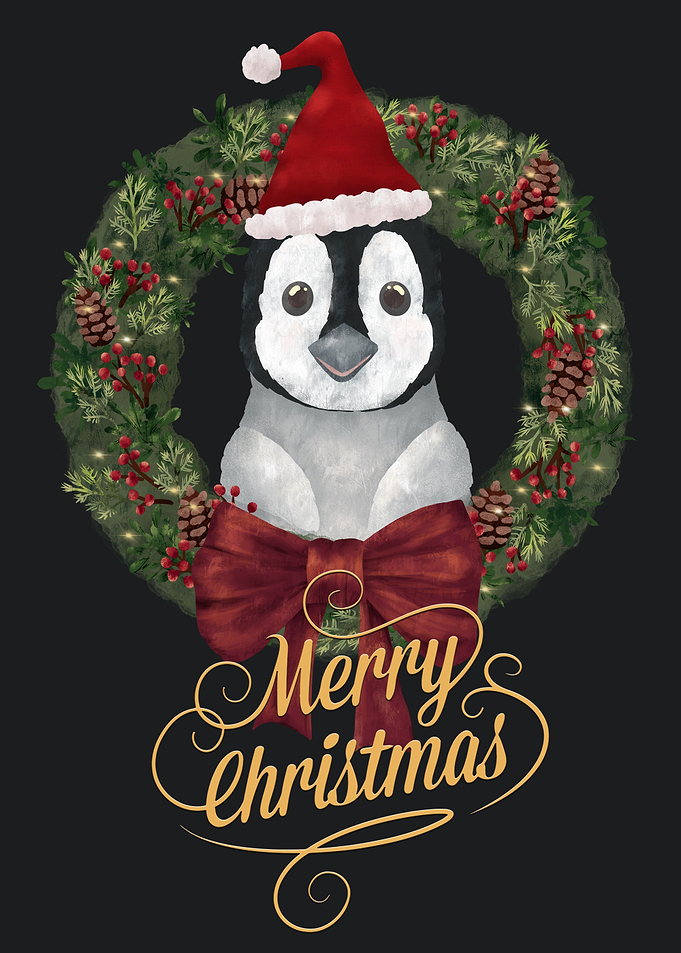 Merry Christmas Penguin l