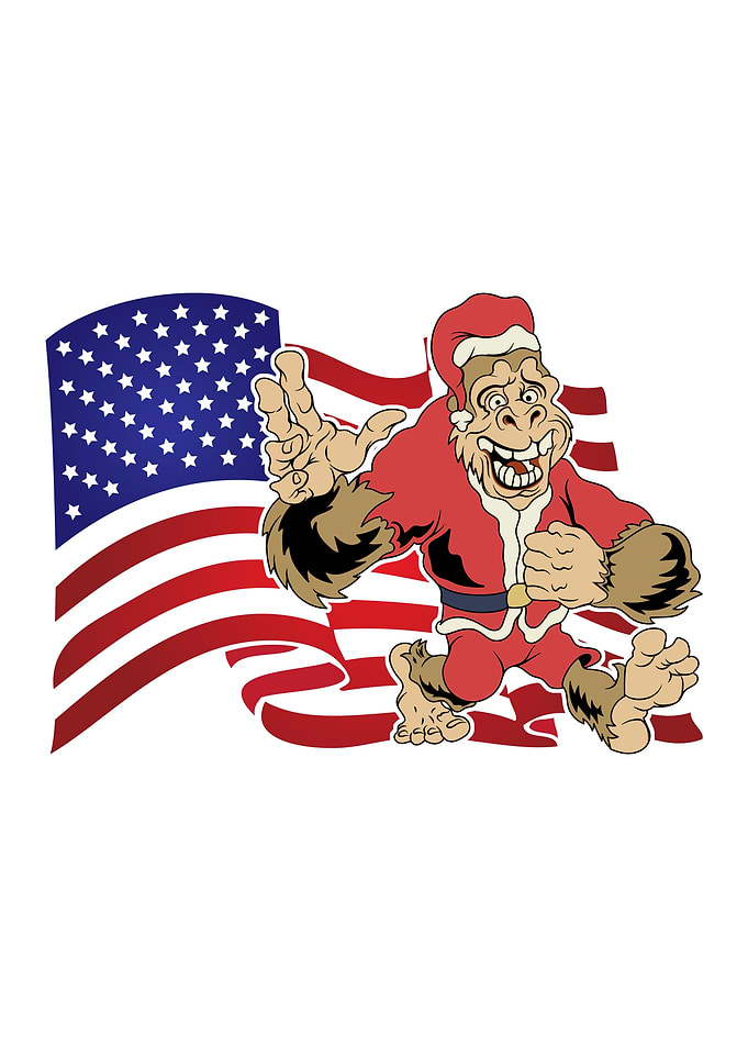 Funny Santa Bigfoot