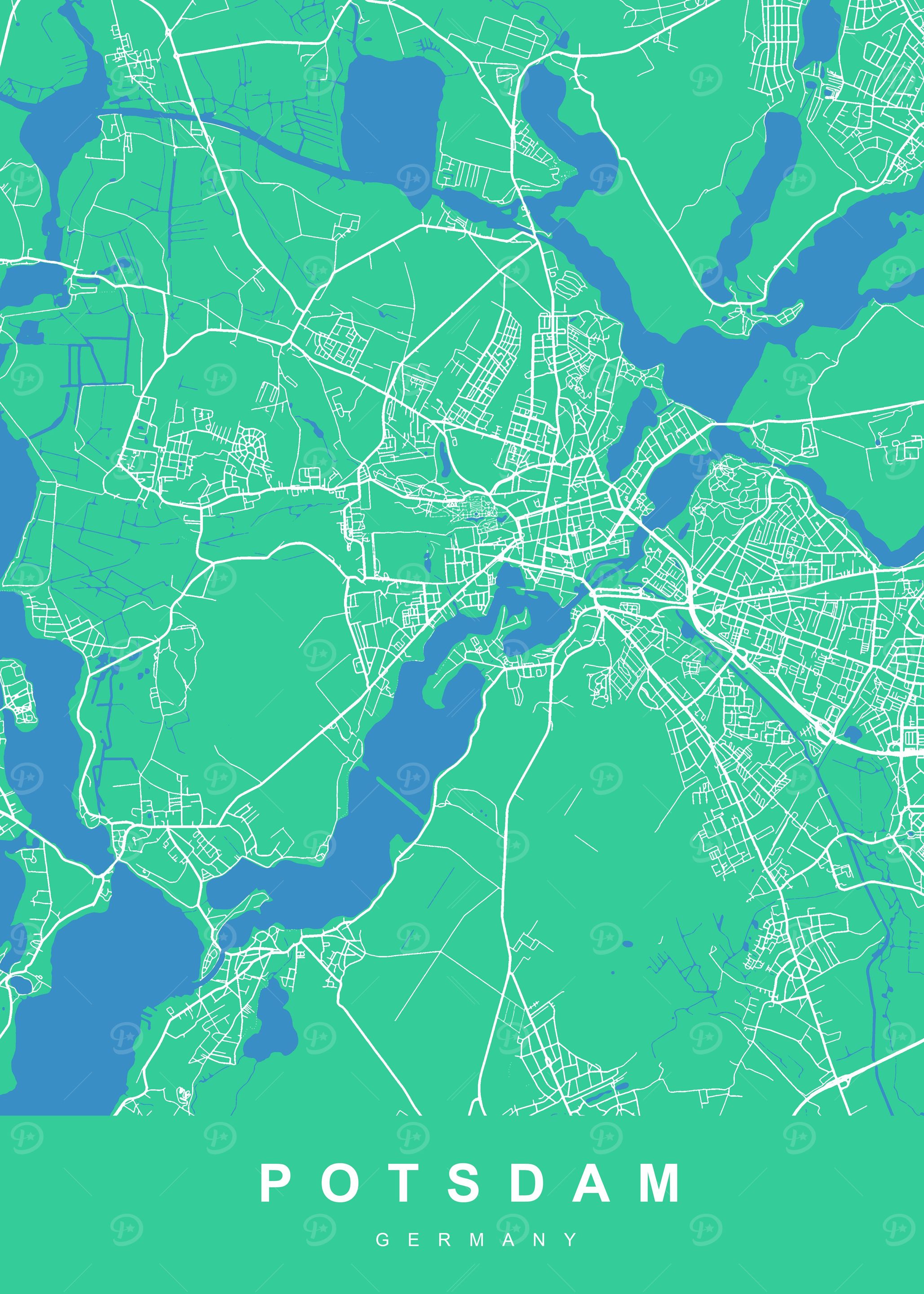 POTSDAM Map GERMANY