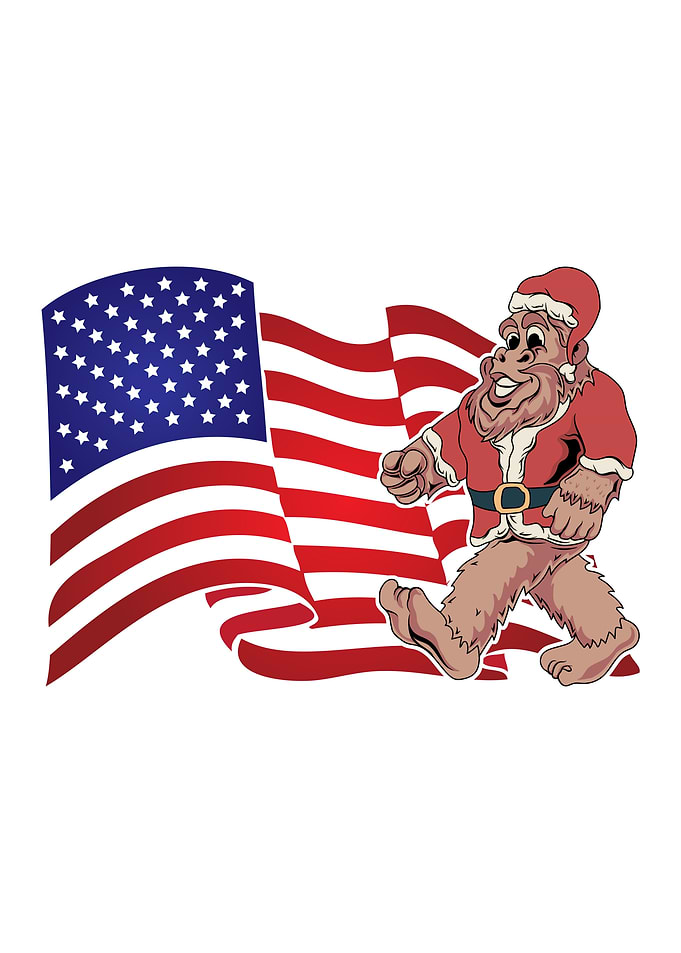 American Flag Bigfoot