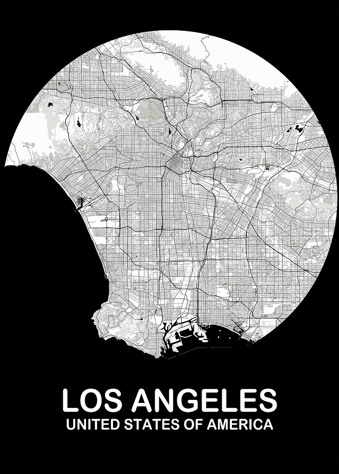 LA White Circle Map