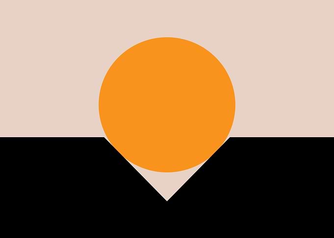 geometric abstract sunset