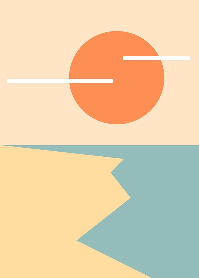 sunset on the beach