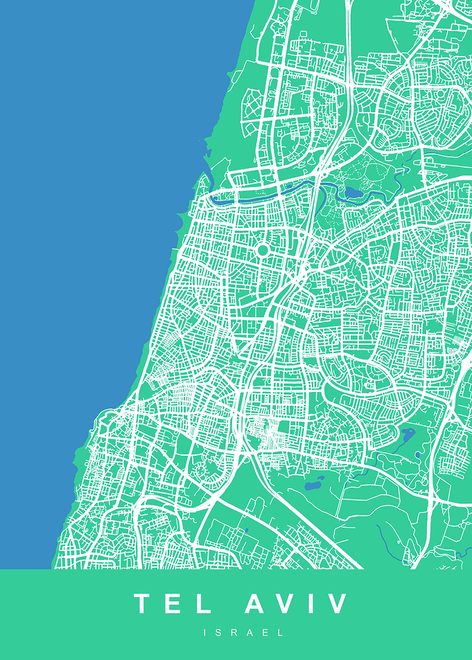 TEL AVIV Map ISRAEL