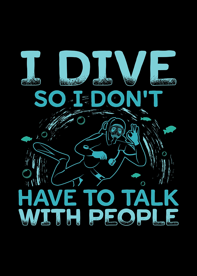Diving Text Art Gift Ideas