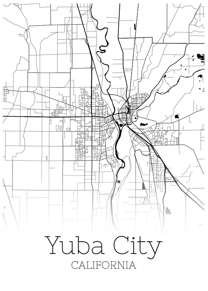 Yuba City California map