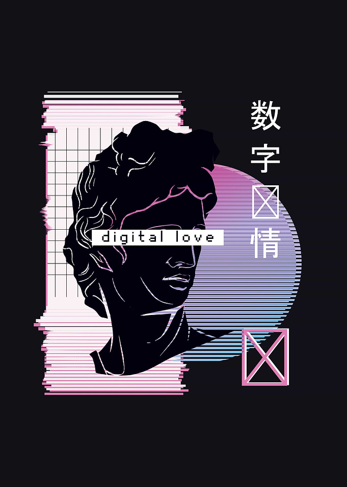 Vaporwave david