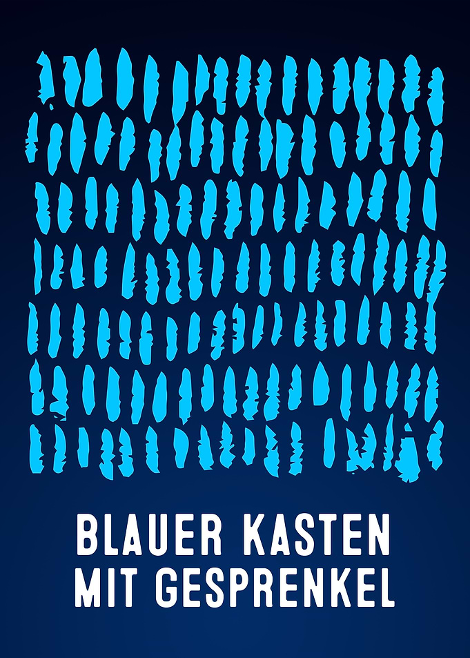 Blauer Kasten Gesprenkel