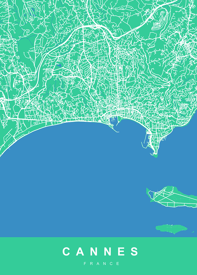 CANNES Map FRANCE