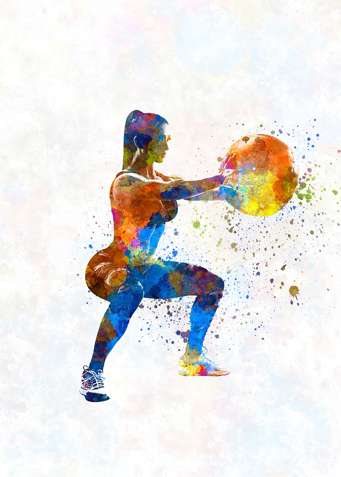 Fitness in watercolor