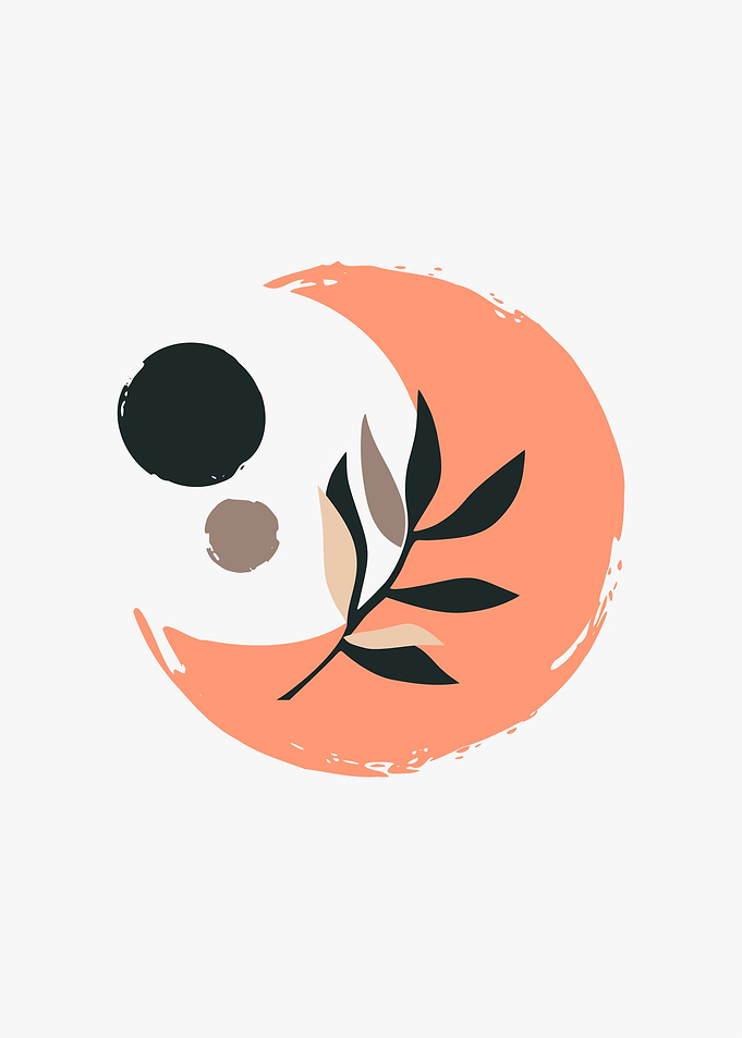 abstract crescent moon