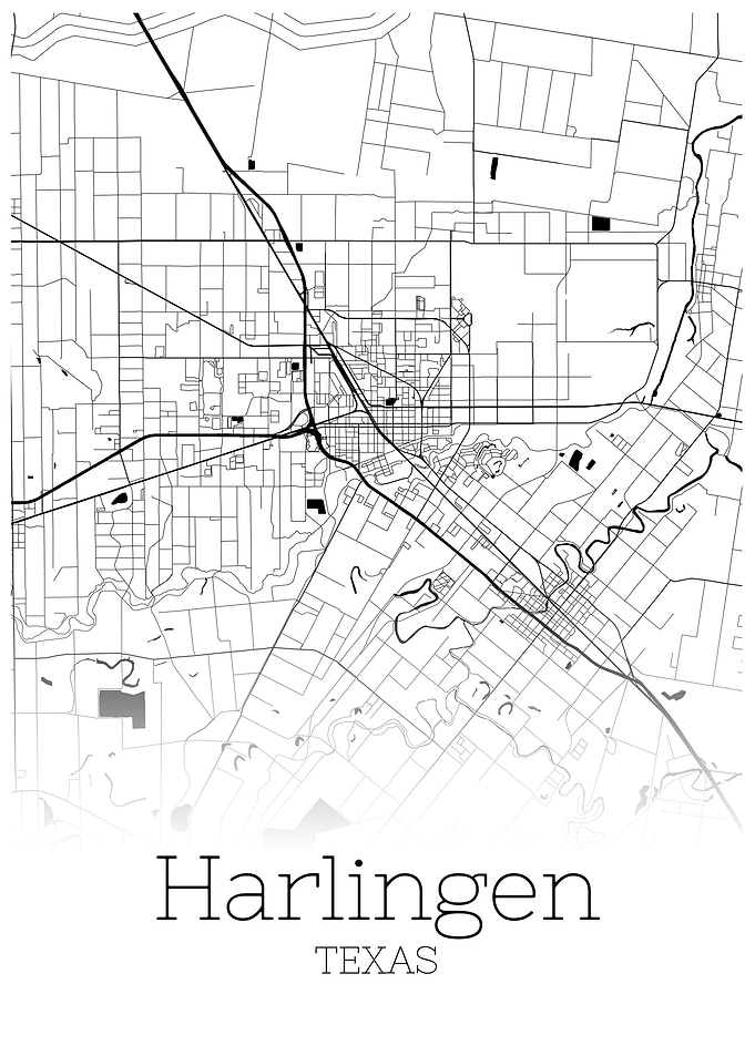 Harlingen Texas map