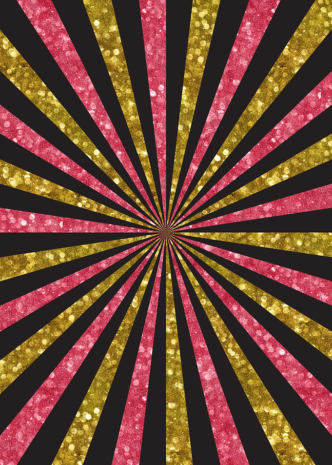 Gold Glitter Sunburst 09