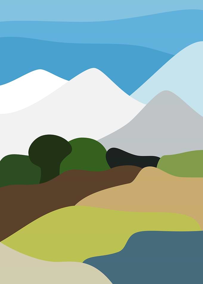 geometric abstract mountai