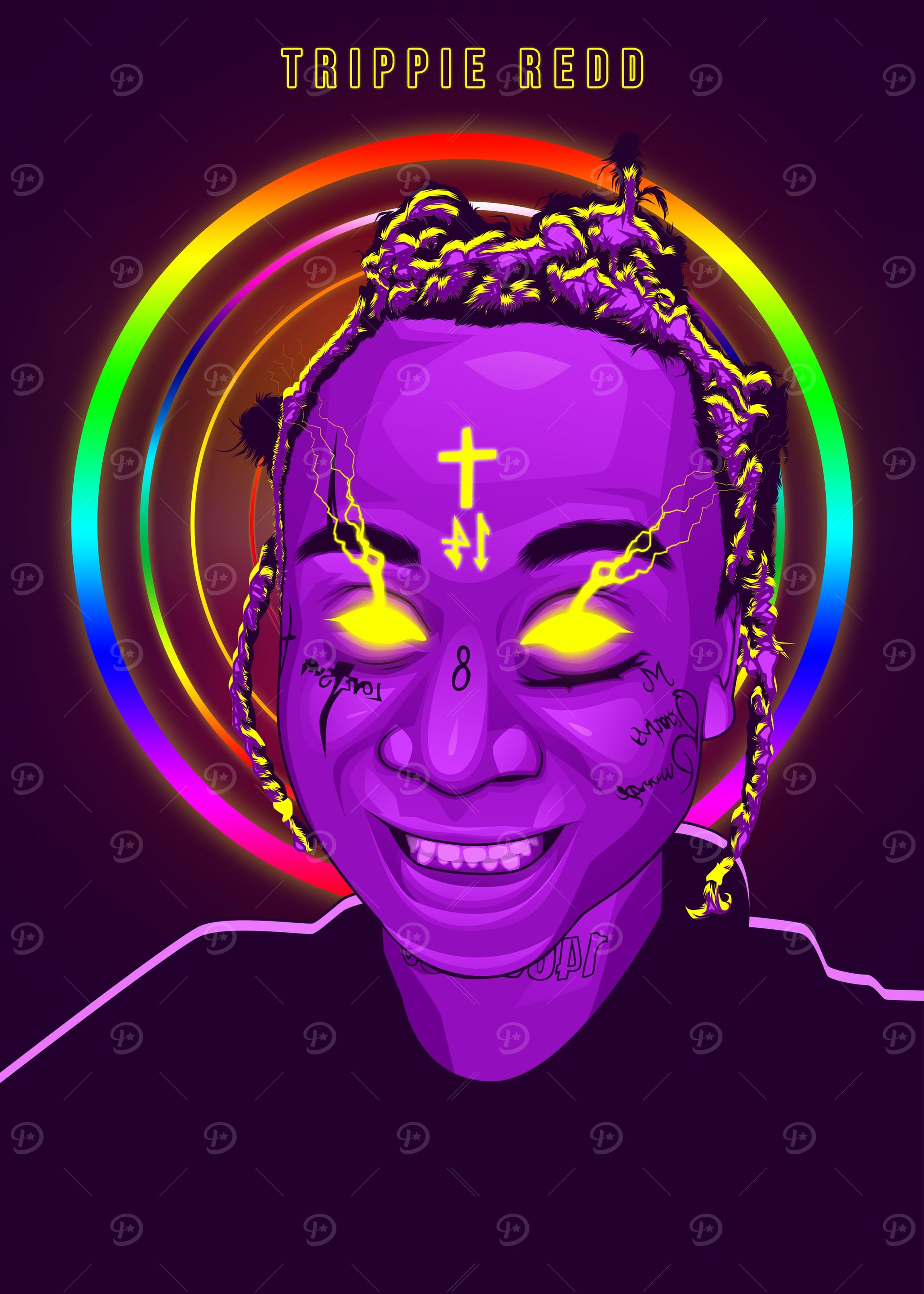 Trippie Redd Neon Art