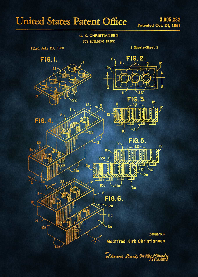 1 Lego Brick Patent