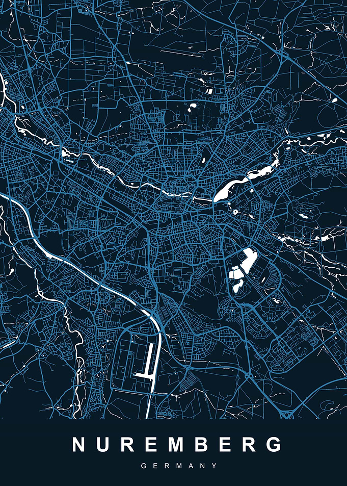 NUREMBERG Map GERMANY