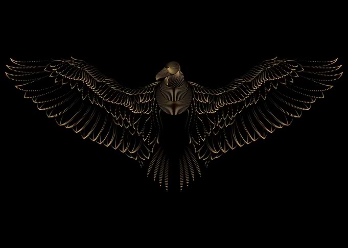 Golden Vulture animal art