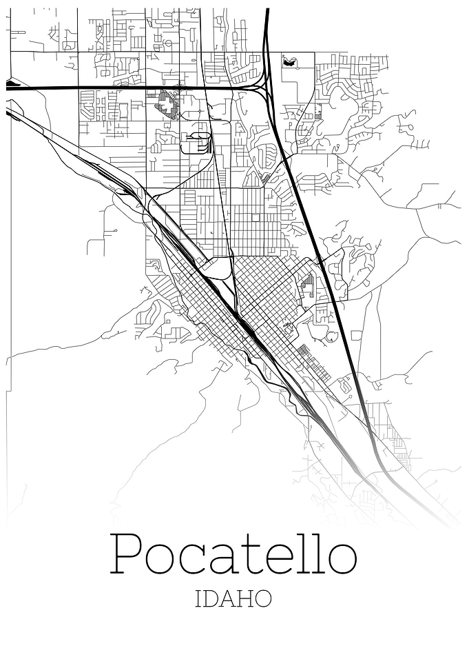 Pocatello Idaho map