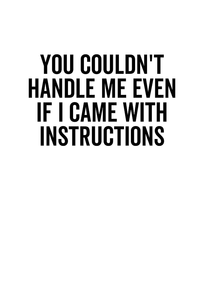 You Couldnt Handle Me