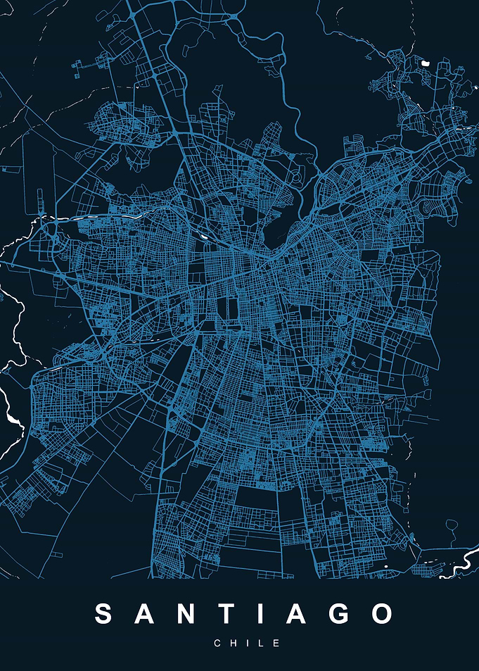 SANTIAGO Map CHILE