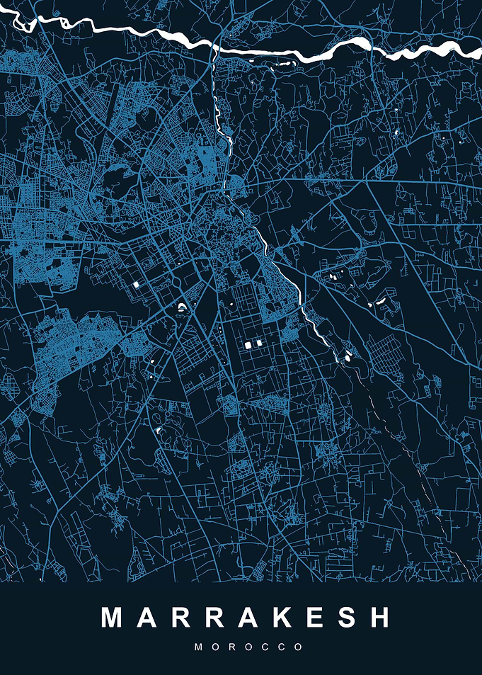 MARRAKESH Map MOROCCO