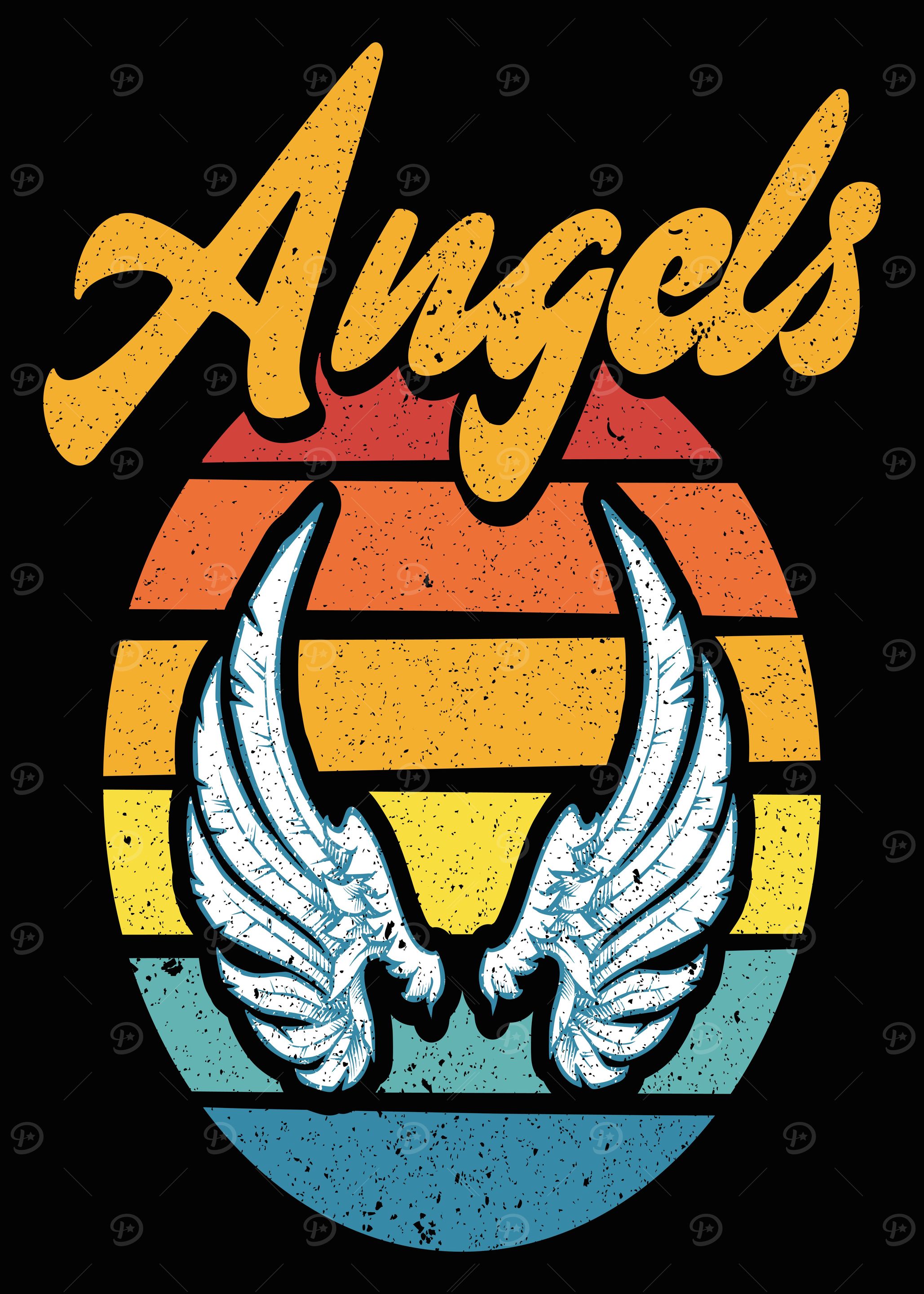 Angels vintage retro