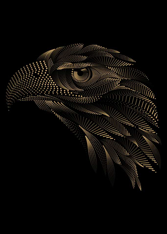 Golden Eagle head Art