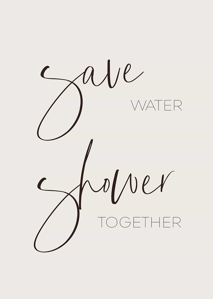 Save water shower together