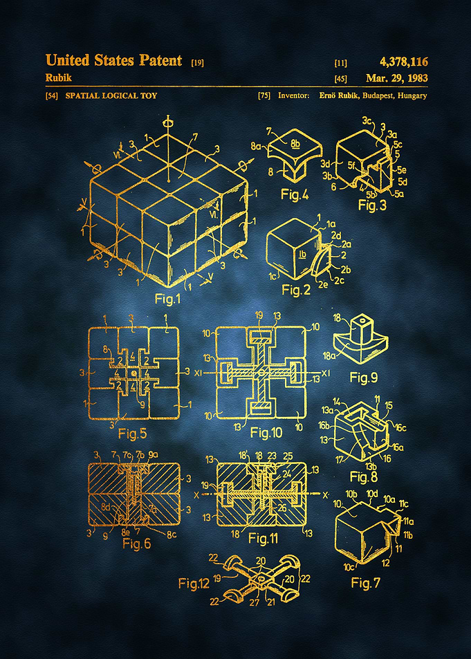 9 Rubiks Cube Patent