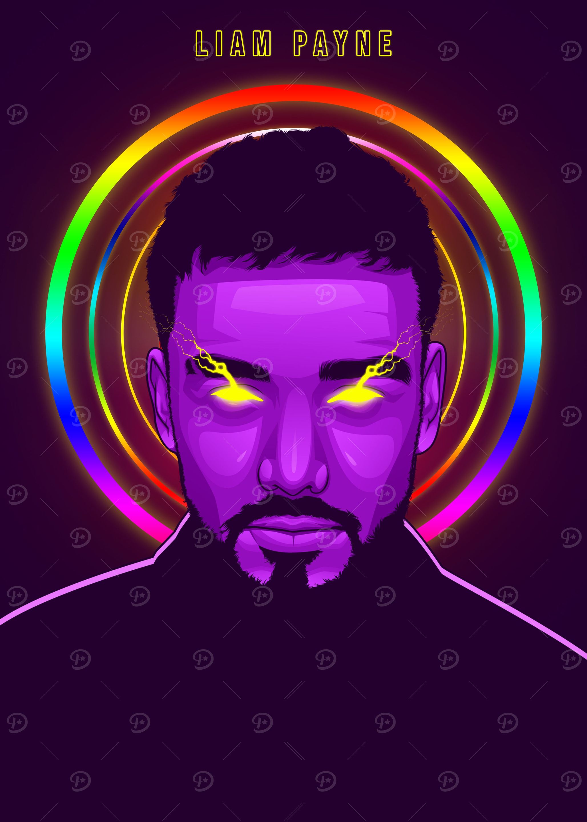 Liam Payne Neon Art